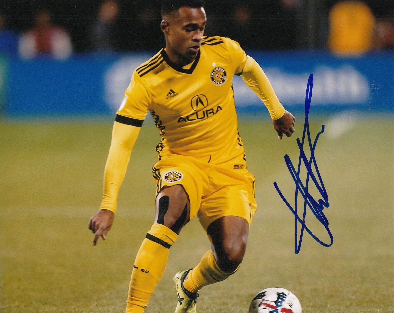 OLA KAMARA signed (COLUMBUS CREW) *LA GALAXY* SOCCER MLS 8X10 Photo Poster painting W/COA #2