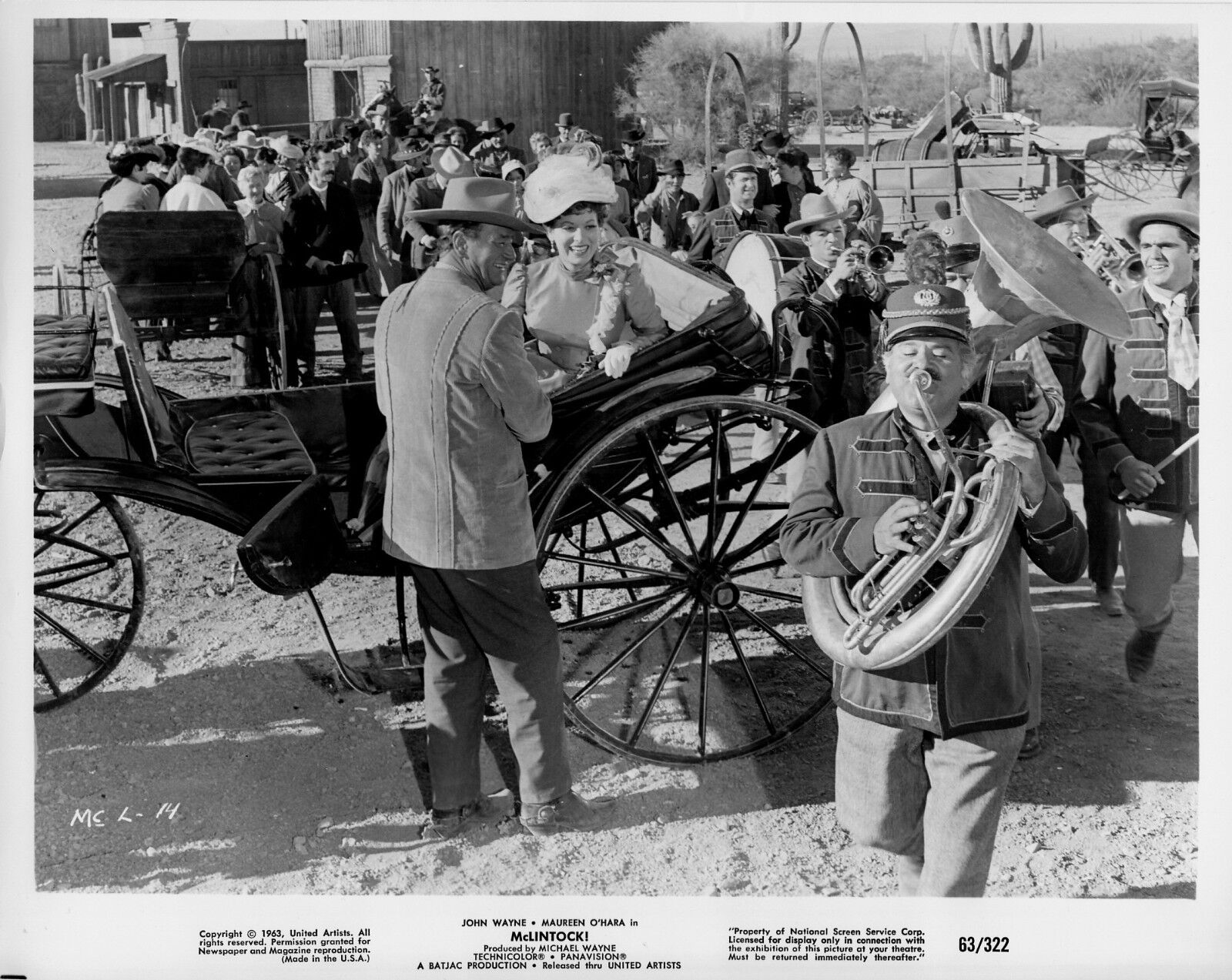 JOHN WAYNE & MAUREEN O'HARA vintage McLINTOCK 1963 ORIGINAL 8x10 classic WESTERN