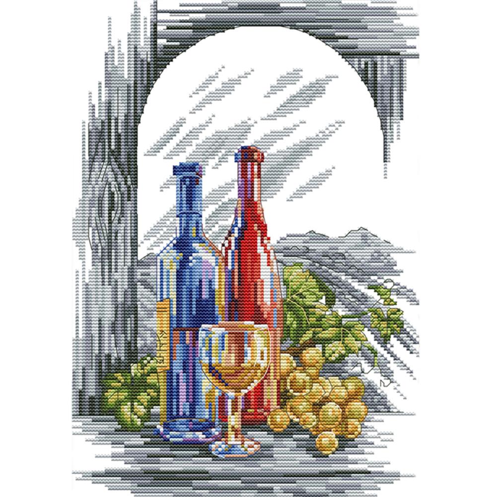 

Wine - 14CT Stamped Cross Stitch - 36*27cm, 501 Original