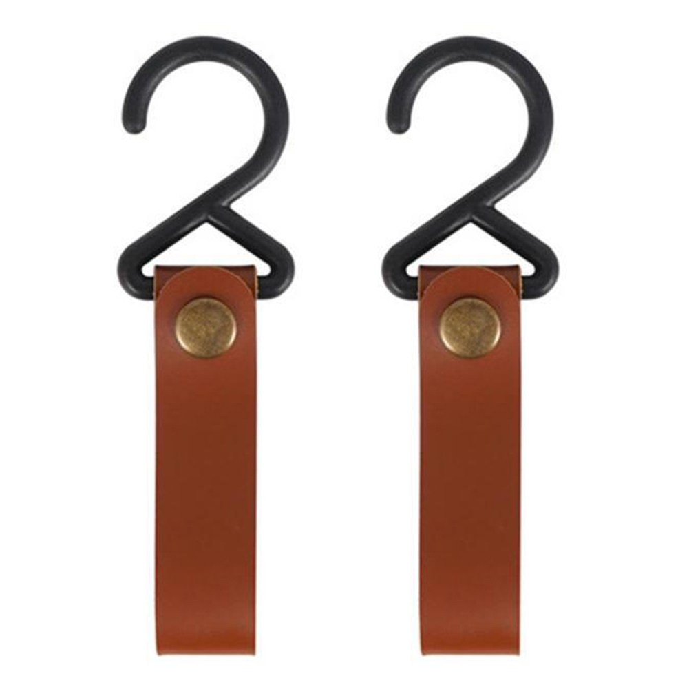 

Outdoor PU Leather Hook Camp Hiking Clothes Storage Hanger Holder, 501 Original