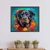 (US Only)Dog 5D DIY Full Drill Round Diamond Painting Kit Home Wall Room Decor 40x35cm