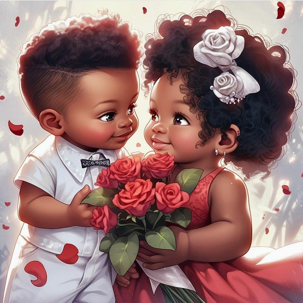 Valentine'S Day Young Couple 30*30cm(canvas) full round drill diamond painting