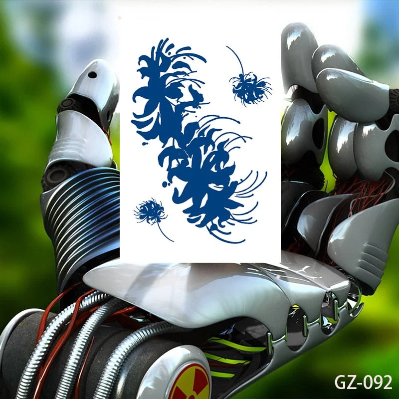 Temporary Waterproof Tattoos Stickers Creative Necklace Flowers Juice Ink Lasting Sexy Girls Arm Neck Waist Buttocks Fake Tatoo