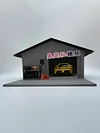 Original 3D printed model garage No. 1 light model, suitable for 1:64 model garage