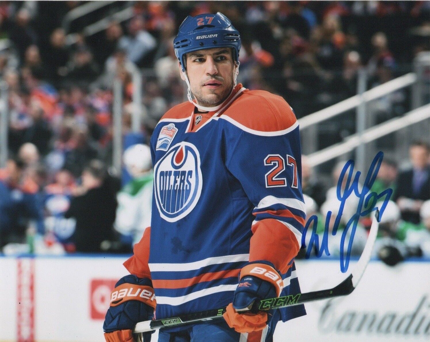 Edmonton Oilers Milan Lucic Autographed Signed 8x10 NHL Photo Poster painting COA #5