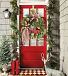 [🌲Christmas Special]🔥Farmhouse Plaid Red Truck Christmas Wreath🏠-mysite-Adracos