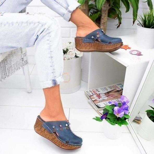 🔥Best seller - 45% OFF🔥Women Casual Stylish Close Toe Wedge Sandals