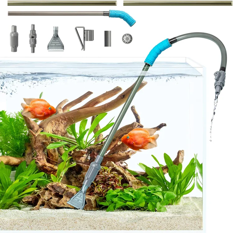 CHERLAM Fish Tank Cleaning Tools, In Multifunctional Aquarium Gravel Vacuum, Gravel For Fish Tank