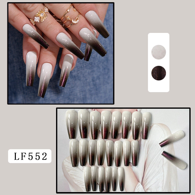 Sweet Minimalist Color Block Plastic Nail Patches 1 Set