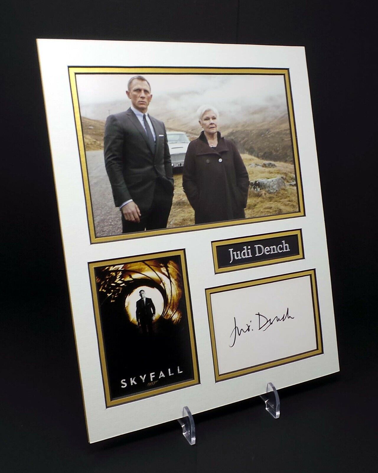 Judi DENCH Signed Mounted Photo Poster painting Display AFTAL COA Skyfall James Bond 007