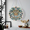 (US Local)Acrylic Special Shaped Tiger 5D Diamond Painting Hanging Clock Art Craft