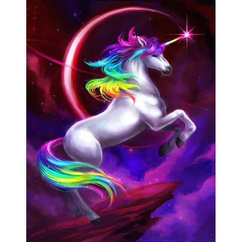 

Rainbow Unicorn Horse – Paint By Numbers - 40*50CM, 501 Original