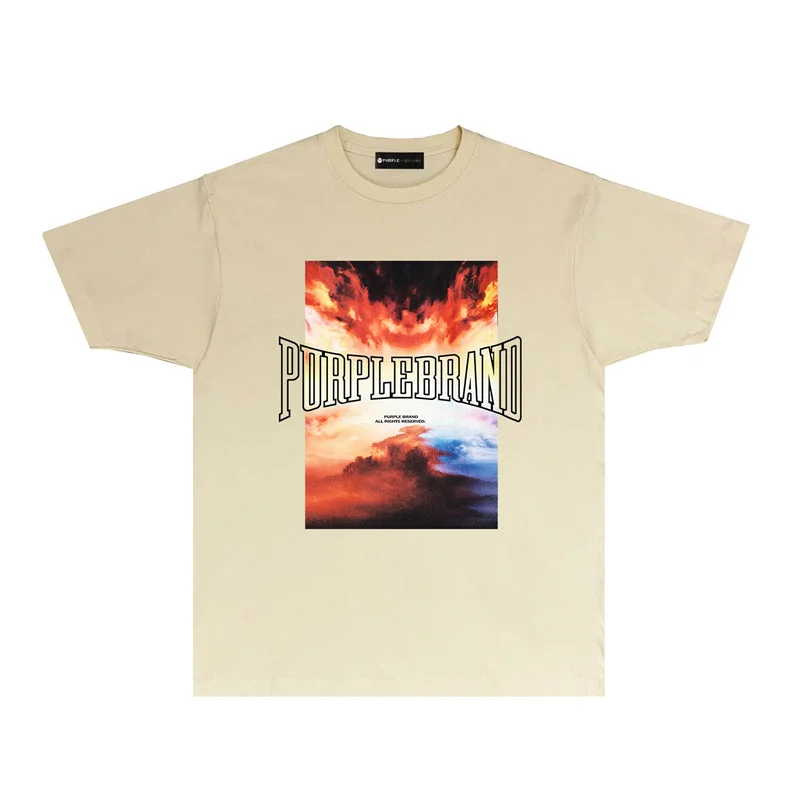 Purple 2023 new fashion T-shirt short sleeves