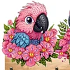 (US Local)Parrot DIY Diamond Painting Hanging Hook No Hole Punching Wall Decoration