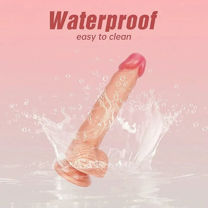 7.2 inch Realistic G Spot Dildo with Suction Cup, Soft Silicone Dildos, Lifelike Sensations,Premium Female Sex Toy Women Love