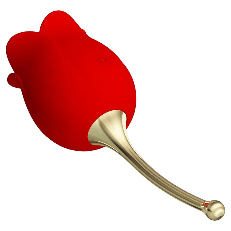Vavdon - Female Rose Masturbation Vibrator - Rose G-Spot Stimulation Tongue Licking Clit Stimulator Vibrator - RS-03