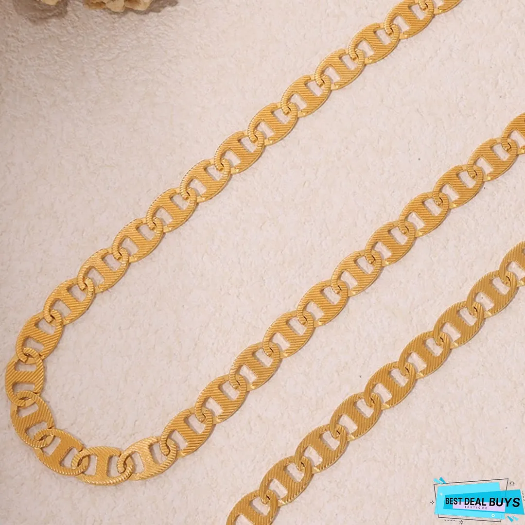 18K Gold-Plated Stainless Steel Chain Necklace