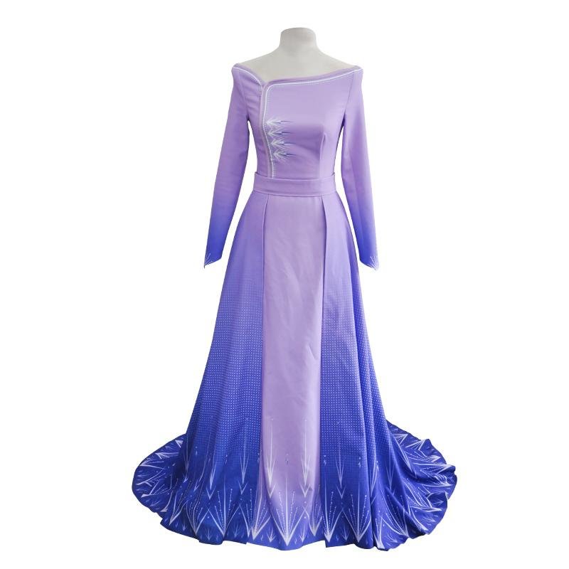 Disney Frozen 2 Elsa Purple Dress Cosplay Costume
