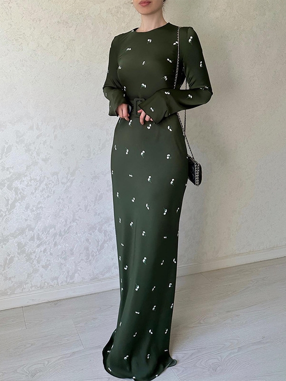 Fashionable and Slim-fitting Ruffled A-line Dress | Oxredo Shop Ramadan Sale