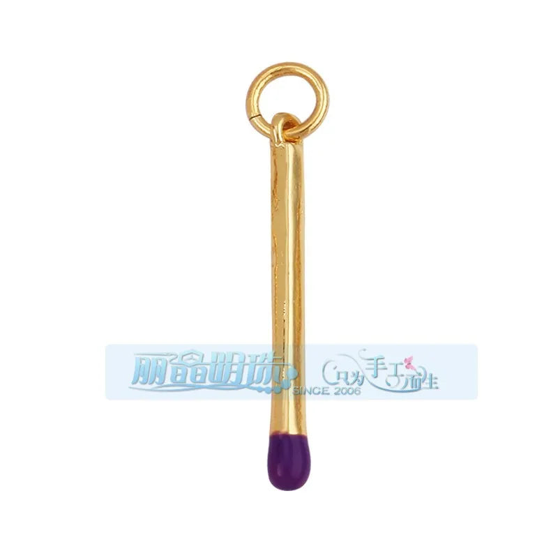 1 Piece 27*7.5mm 6*24mm Copper Lightning Pendant Jewelry Accessories