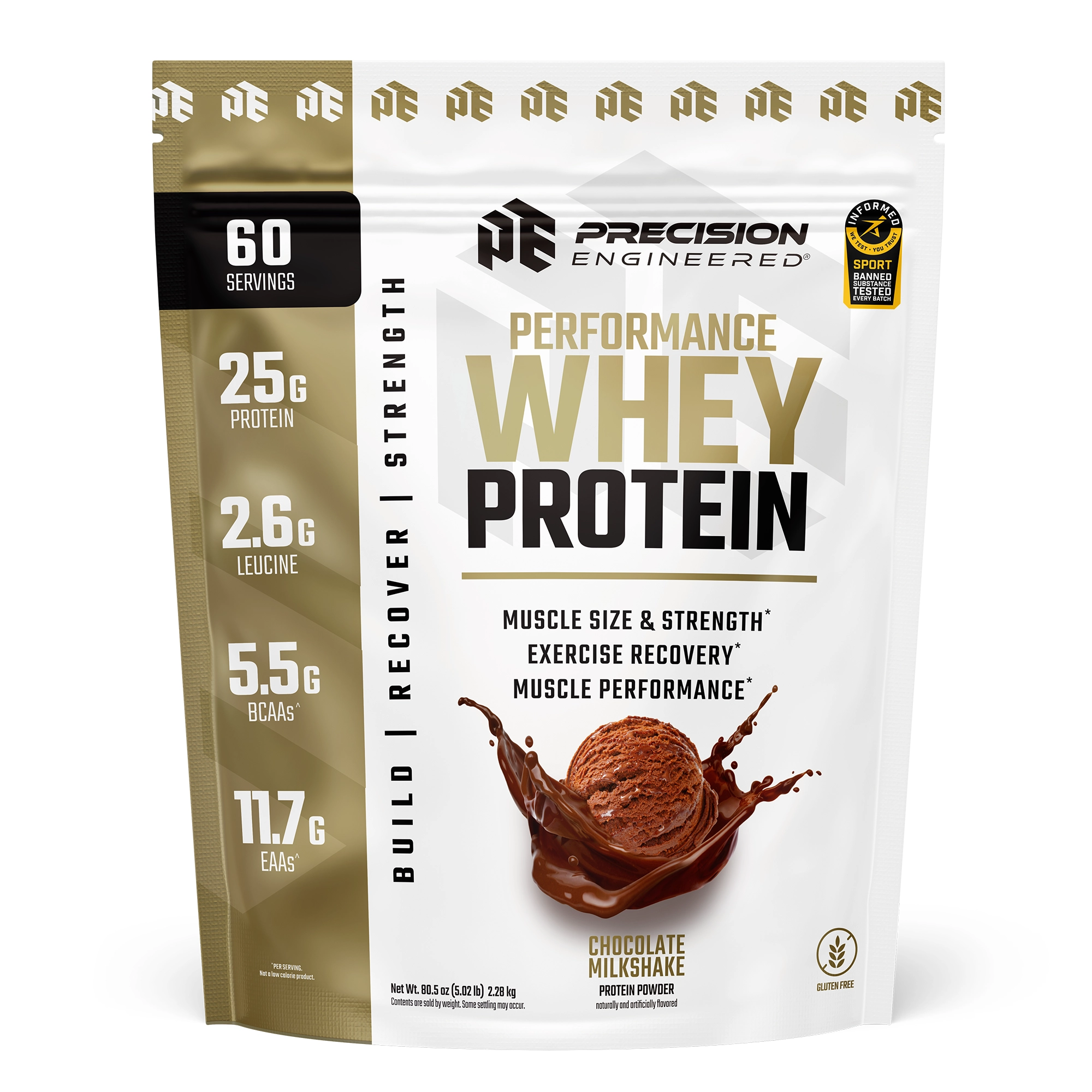Whey Protein Deluxe Chocolate - 60 Servings - Muscle Size and Strength, Exercise Recovery, Muscle Performance