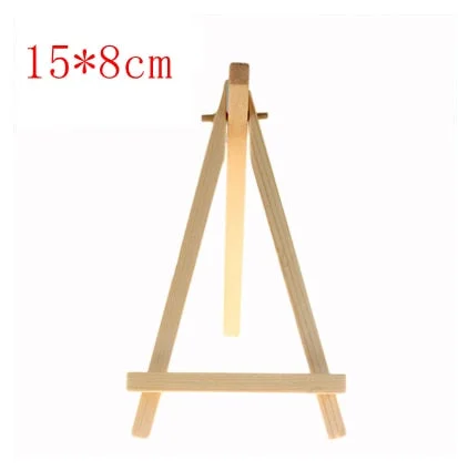 W&G Mobile phone support small easel wooden creative decoration triangle bracket pine wood display ornament photo card frame