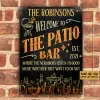 Patio Bar Good Music Custom Classic Metal Signs, Bar Decor, Patio Decorations, Outdoor Decorating Ideas
