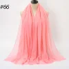 Pleated Linen Cotton Scarf Woolen Edge Women Hijab Shawl