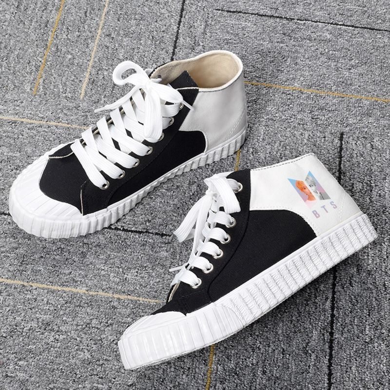 방탄소년단 High Top Canvas Shoes
