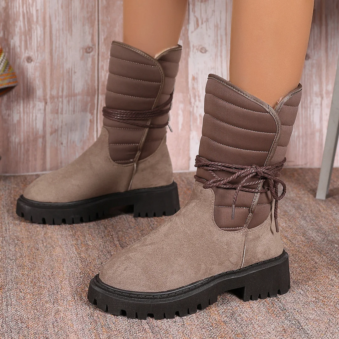 Qengg Qengg Boots In The Tube Warm Large Size Women's Cotton Boots 2024 Winter New Fashion Boots