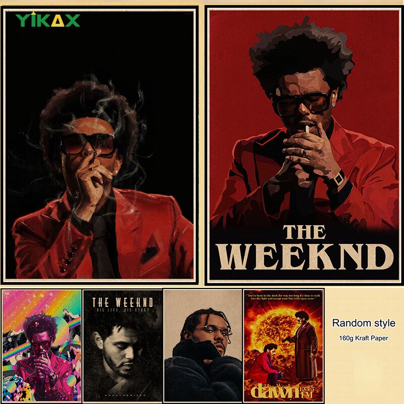 Athvotar Rapper Posters Hip Hop The Weeknd Wiken Potted Brother Quality