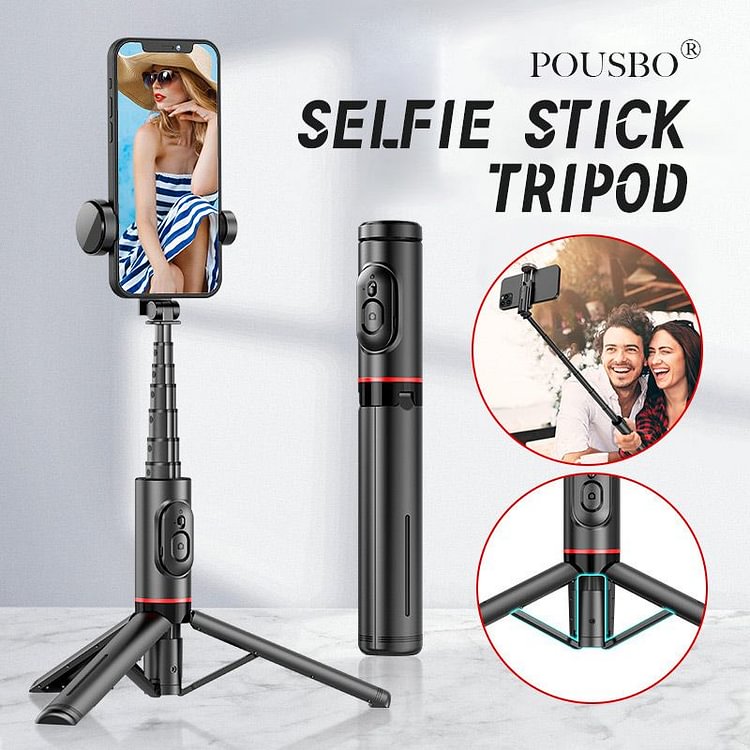 Pousbo® Retractable Bluetooth Selfie Stick Tripod