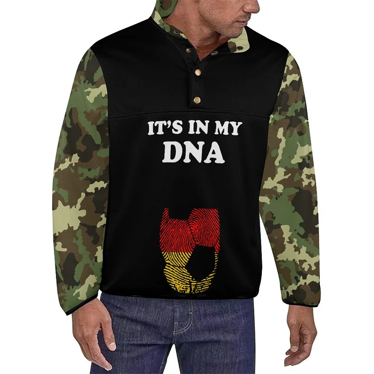 Stand Collar Sweater Camouflage Pattern Its My Dna G  customized, personalized, gift