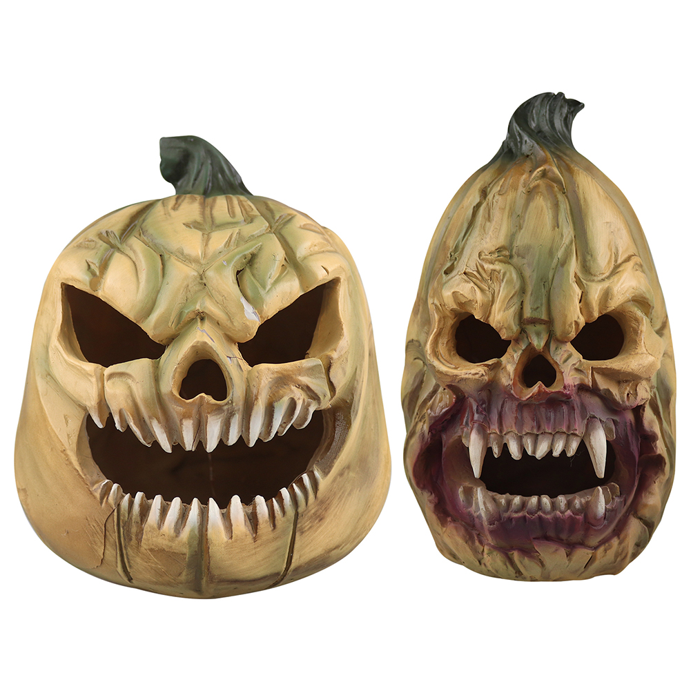 

Halloween LED Pumpkin Sculpture Scary Jack-O-Lantern Statue Figurine Decor, 501 Original