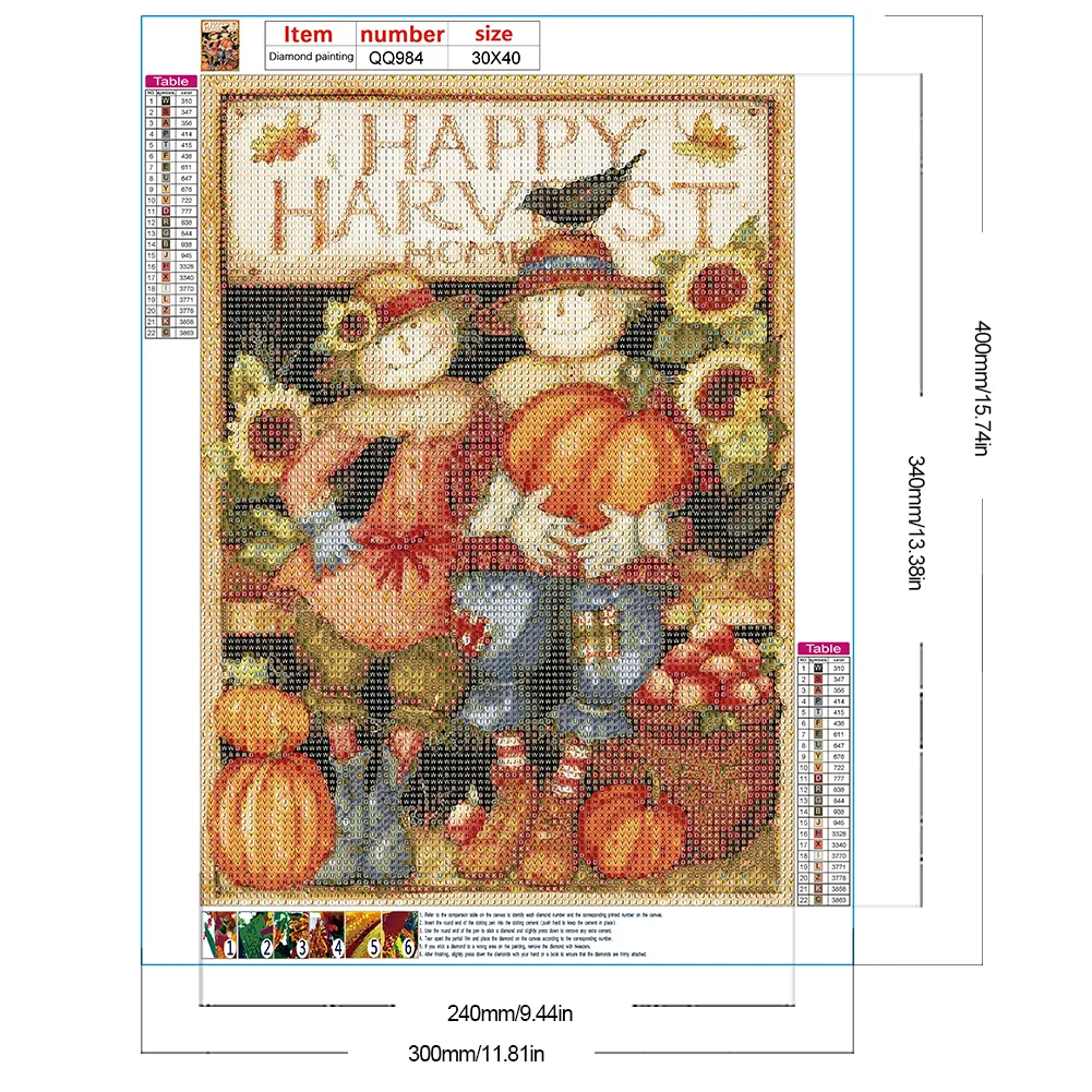 Diamond Painting - Full Round Drill - Scarecrow(Canvas|30*40cm)