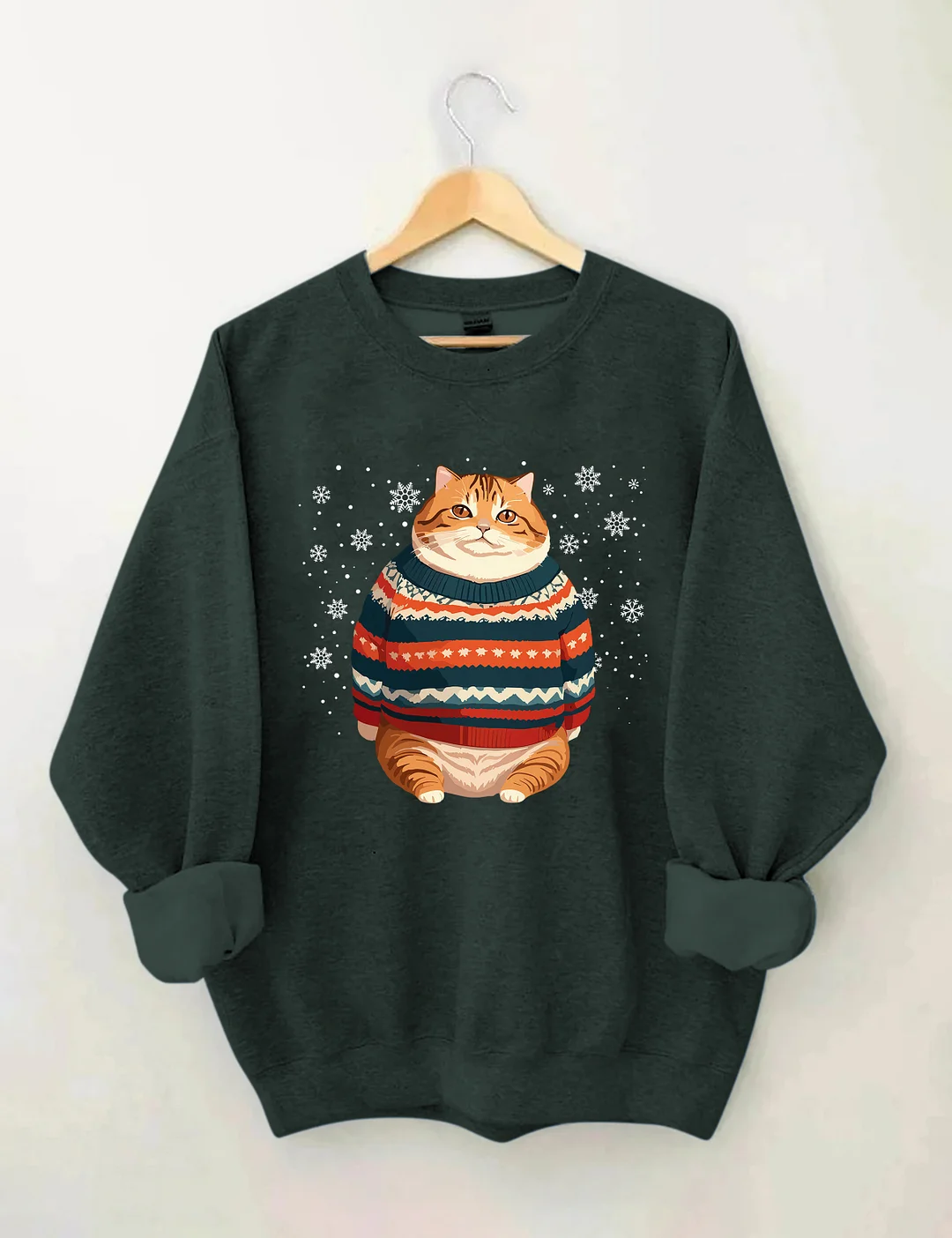 Fat Cat In Sweatshirt