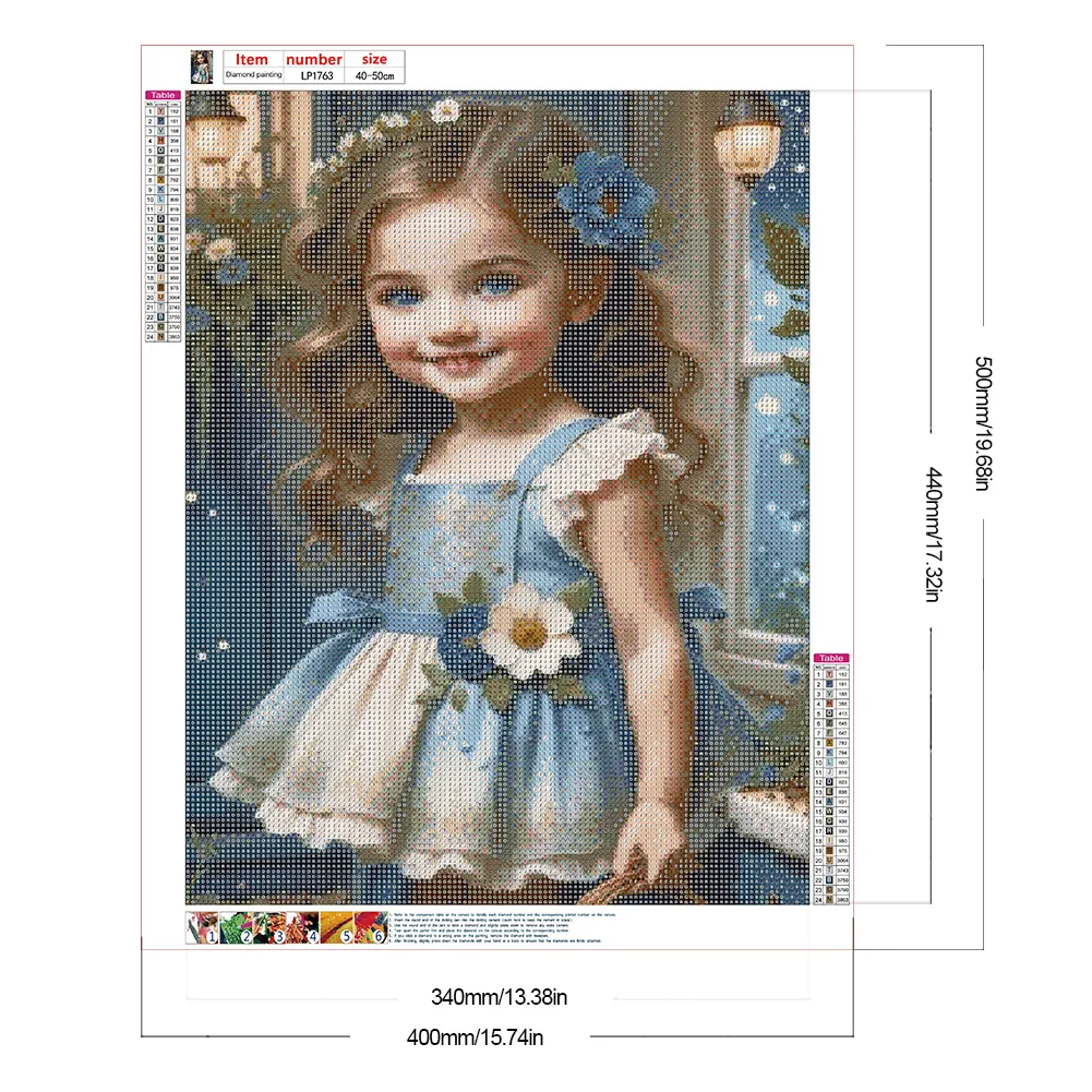Full Round Diamond Painting 40*50cm - Sweet Girl
