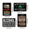 [US Local Warehouse]4PCS Alcohol - Vintage Metal Signs Set - 30*40cm