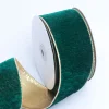 Velvet Golden Wire 5 / 6.3cm x 10 yards Christmas Gift Wrapping Ribbon