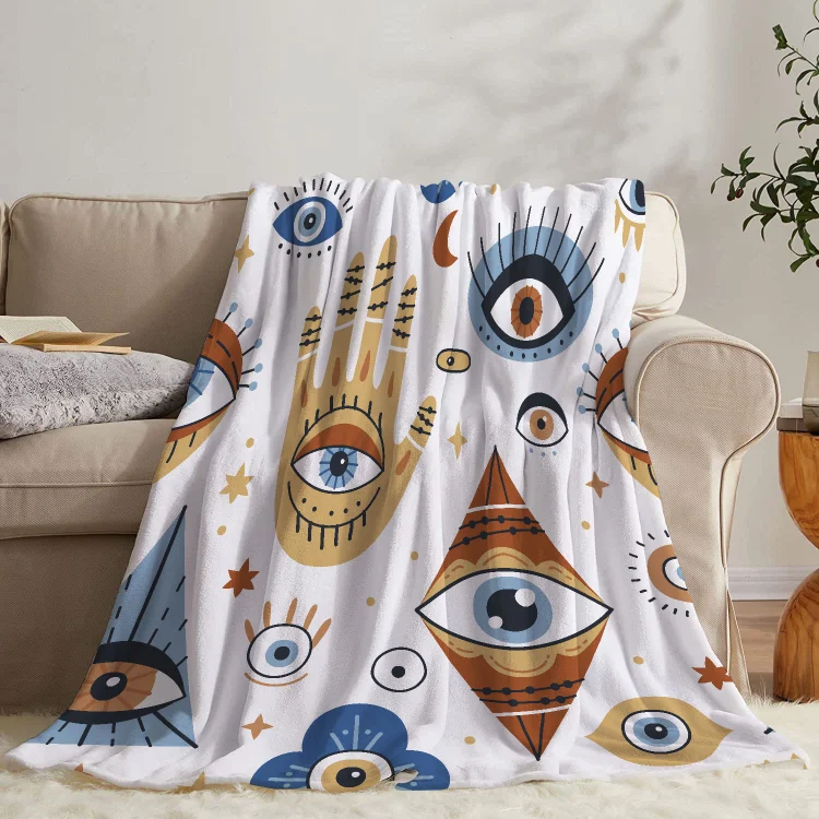 Olivenorma Evil Eye Protection Print Blanket