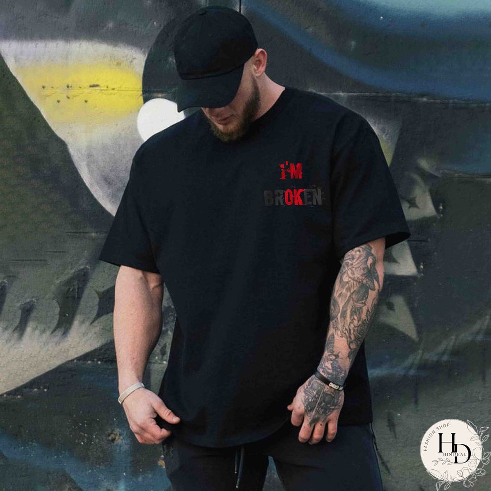 I'M Broken Printed Men's Casual T-Shirt