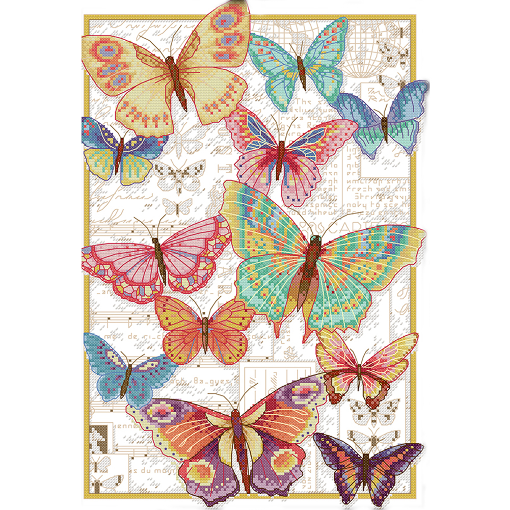 

Butterfly - 11CT Stamped Cross Stitch - 40*55CM, 501 Original