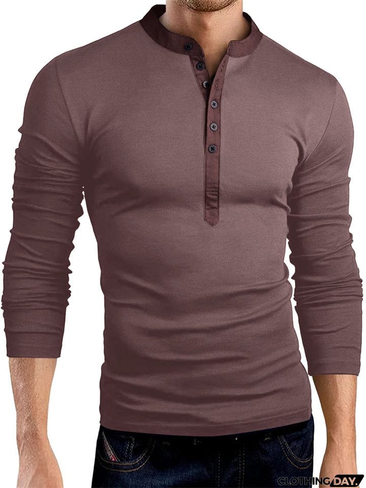 New Autumn V Neck Fit Pullover Men Bottoming Shirts