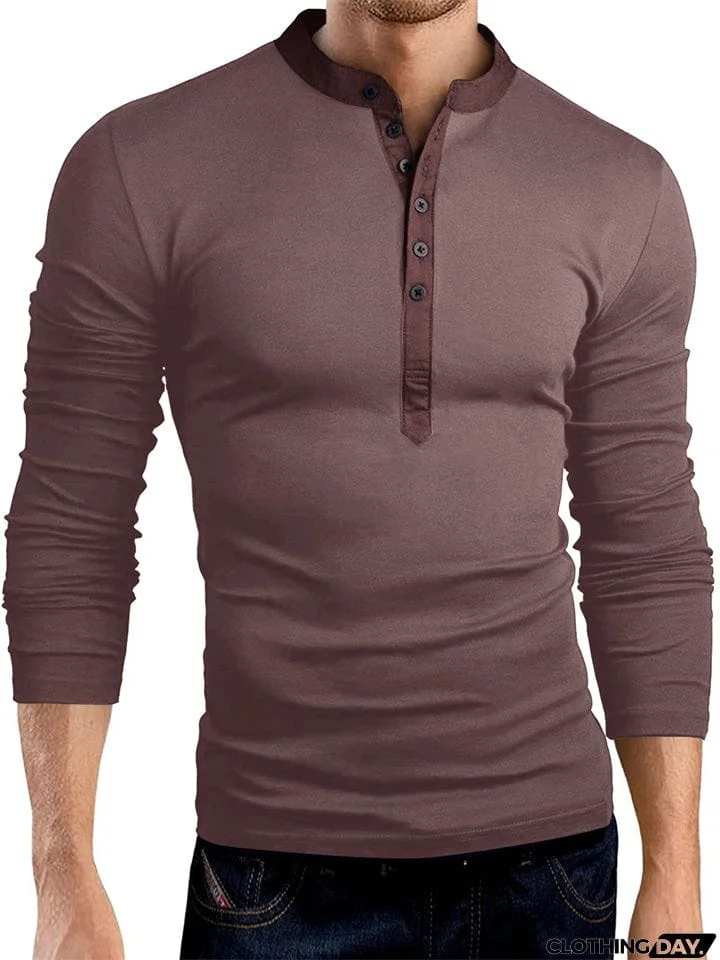 New Autumn V Neck Fit Pullover Men Bottoming Shirts