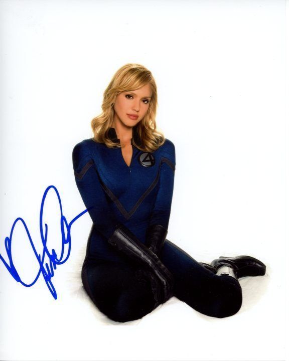 JESSICA ALBA signed FANTASTIC FOUR SUE STORM INVISIBLE WOMAN 8x10 Photo Poster painting