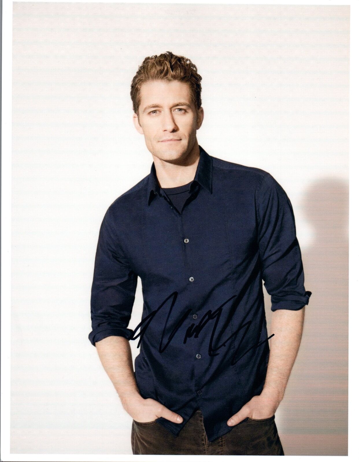 Matthew Morrison Signed Autographed 8x10 Photo Poster painting Glee COA VD