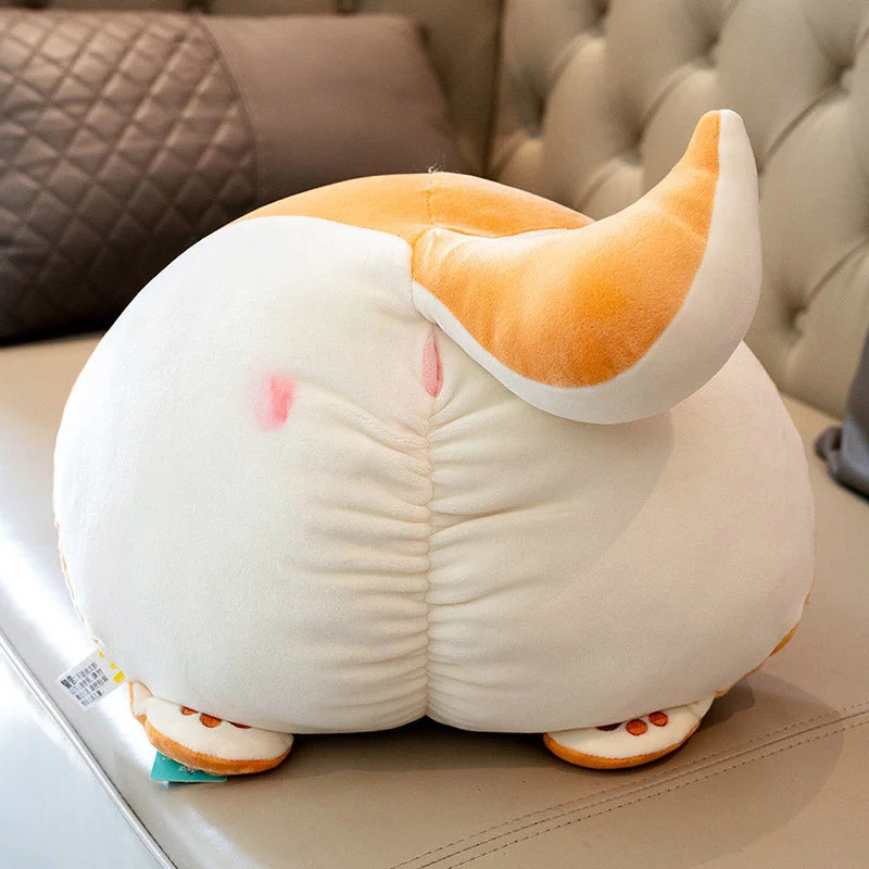 (New）Funny Corgi and Cat Pillow Plush Toy