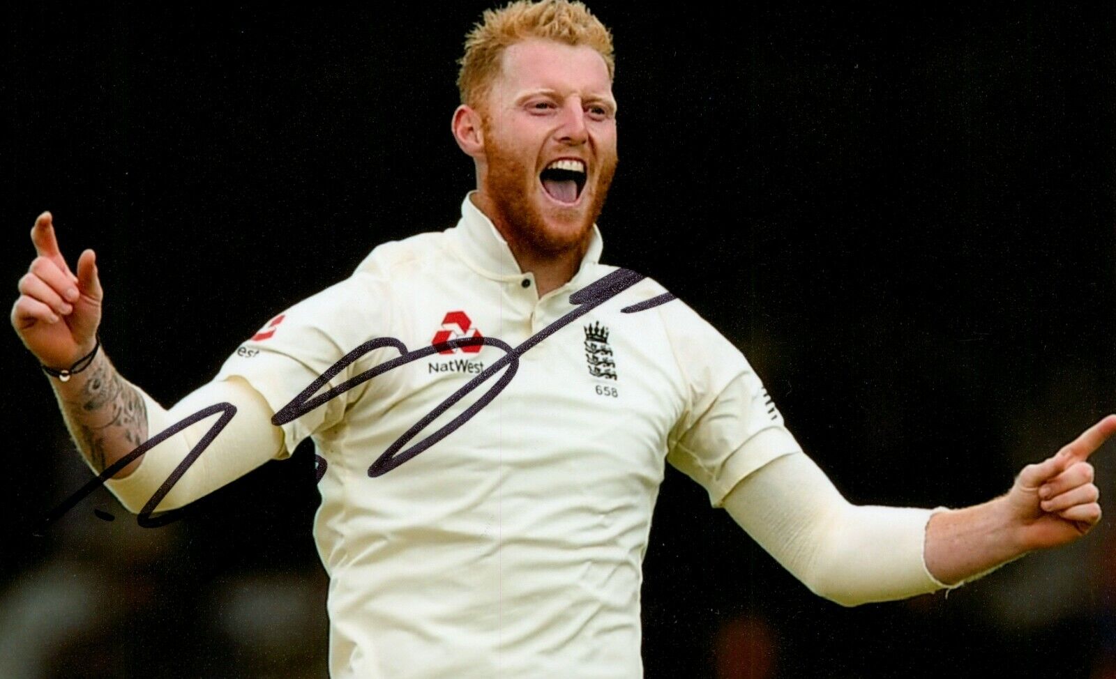 Ben Stokes Signed 6x4 Photo Poster painting England Cricket Ashes Durham Genuine Autograph + COA