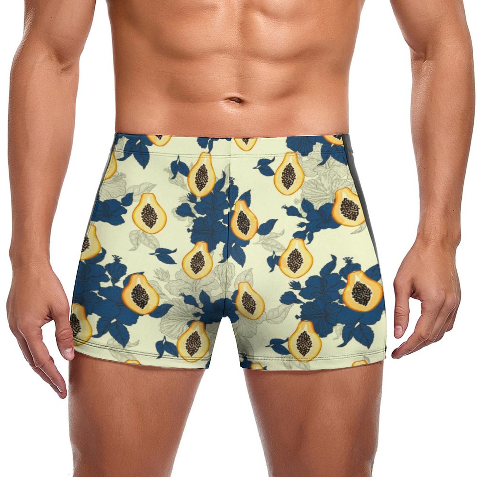 SFNEEWHO Manila Galleon Papaya Swim Brief Square Leg Mens Board Shorts ...