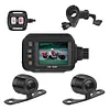 Motorcycle DVR HD 1080P Front Rear View Dash Cam IP65 Waterproof Parking Monitor